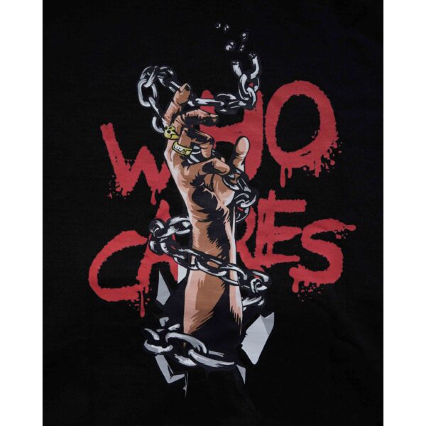 Who Cares | Drop-Shoulder Hoodie - Image 2